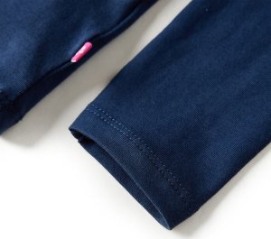 vidaXL Koszulka dziecięca z długimi rękawami, z łabędziem, granatowa, 140 6