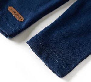 vidaXL Koszulka dziecięca z długimi rękawami, z niedźwiedziem, granatowa, 104 5