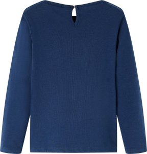 vidaXL Koszulka dziecięca z długimi rękawami, z ptaszkiem, granatowa, 92 2