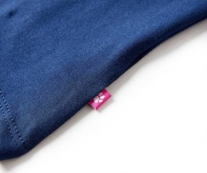 vidaXL Koszulka dziecięca z długimi rękawami, z ptaszkiem, granatowa, 92 6