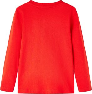 vidaXL Koszulka dziecięca z długimi rękawami, z rowerem, czerwona, 104 2