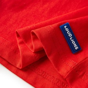 vidaXL Koszulka dziecięca z długimi rękawami, z rowerem, czerwona, 104 6