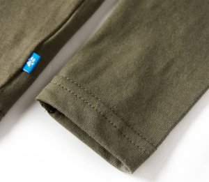 vidaXL Koszulka dziecięca z długimi rękawami, z rowerem, khaki, 104 5