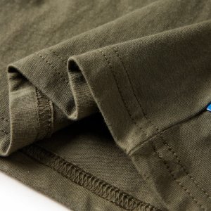 vidaXL Koszulka dziecięca z długimi rękawami, z rowerem, khaki, 104 6