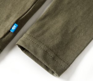 vidaXL Koszulka dziecięca z długimi rękawami, z rowerem, khaki, 116 5