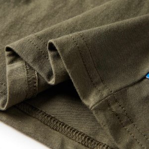 vidaXL Koszulka dziecięca z długimi rękawami, z rowerem, khaki, 116 6