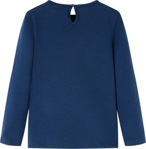 vidaXL Koszulka dziecięca z długimi rękawami, z tęczą, granatowa, 128 2