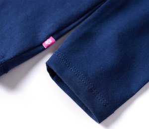 vidaXL Koszulka dziecięca z długimi rękawami, z tęczą, granatowa, 128 5