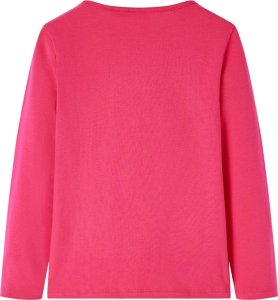 vidaXL Koszulka dziecięca z długimi rękawami, z wiewiórką, jaskrawy róż, 116 2