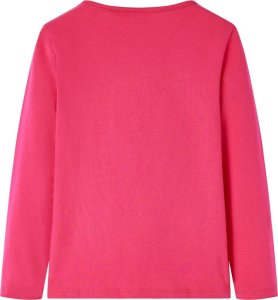 vidaXL Koszulka dziecięca z długimi rękawami, z wiewiórką, jaskrawy róż, 104 2
