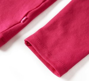 vidaXL Koszulka dziecięca z długimi rękawami, z wiewiórką, jaskrawy róż, 104 5