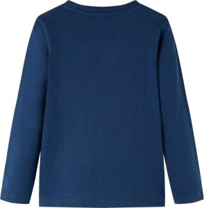 vidaXL Koszulka dziecięca z długimi rękawami, z małpkami, granatowa, 104 2