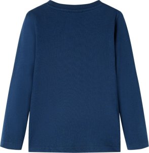 vidaXL Koszulka dziecięca z długimi rękawami, ze snowboardem, granatowa, 128 2