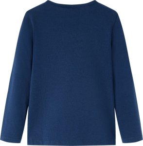 vidaXL Koszulka dziecięca z długimi rękawami, zwierzęcy nadruk, granat, 140 2