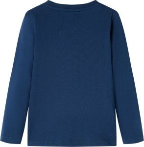 vidaXL Koszulka dziecięca z długimi rękawami, ze snowboardem, granatowa, 92 2