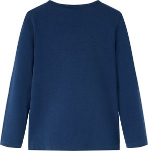 vidaXL Koszulka dziecięca z długimi rękawami, zwierzęcy nadruk, granat, 128 2