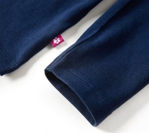 vidaXL Koszulka dziecięca z długimi rękawami, zwierzęcy nadruk, granat, 128 5