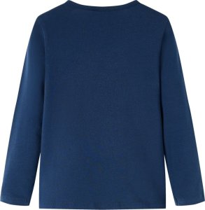 vidaXL Koszulka dziecięca z długimi rękawami, z łabędziem, granatowa, 140 2