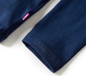 vidaXL Koszulka dziecięca z długimi rękawami, z łabędziem, granatowa, 140 6