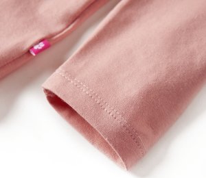 vidaXL Koszulka dziecięca z długimi rękawami, zwierzęcy nadruk, róż, 128 cm 5