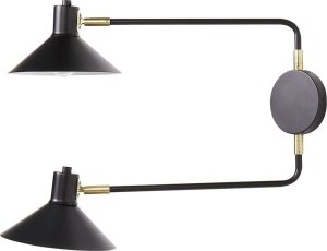 Kinkiet Beliani Lampa ścienna metalowa 2-punktowa czarna KADASSA 4