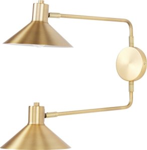 Kinkiet Beliani Lampa ścienna metalowa 2-punktowa złota KADASSA 3