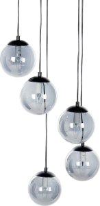 Lampa wisząca Beliani Lampa wisząca szklana 5-punktowa czarna NOEL Lumarko! 1