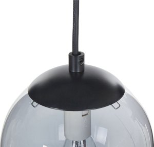 Lampa wisząca Beliani Lampa wisząca szklana 5-punktowa czarna NOEL 5