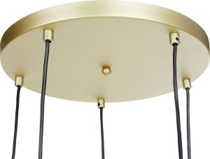 Lampa wisząca Beliani Lampa wisząca szklana 5-punktowa złota NOEL 5