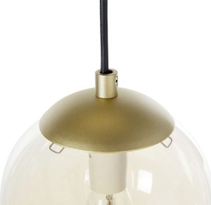 Lampa wisząca Beliani Lampa wisząca szklana 5-punktowa złota NOEL 6