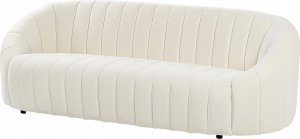 Beliani Sofa 3-osobowa welurowa złamana biel MALUNG 5