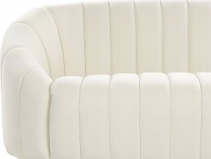 Beliani Sofa 3-osobowa welurowa złamana biel MALUNG 7