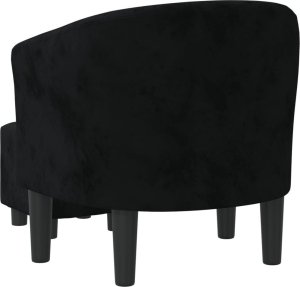 vidaXL Fotel klubowy z podnóżkiem, czarny, obity aksamitem 5