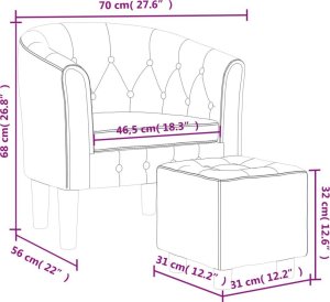 vidaXL Fotel klubowy z podnóżkiem, czarny, obity aksamitem 8