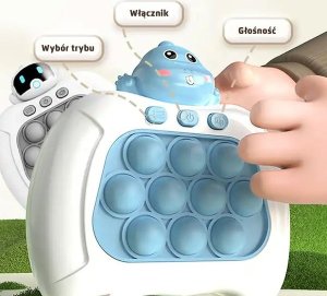 Woopie Gra POP IT Elektryczna Antystresowa Zręcznościowa Dinozaur Niebieski 2
