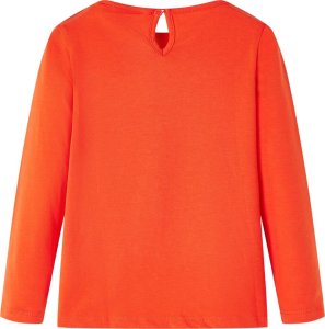 vidaXL Koszulka dziecięca z długimi rękawami, ptak, ciemnopomarańczowa, 104 2