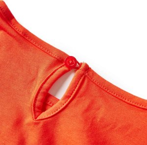 vidaXL Koszulka dziecięca z długimi rękawami, ptak, ciemnopomarańczowa, 104 4