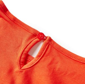 vidaXL Koszulka dziecięca z długimi rękawami, ptak, ciemnopomarańczowa, 116 4