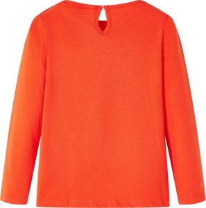 vidaXL Koszulka dziecięca z długimi rękawami, ptak, ciemnopomarańczowa, 92 2