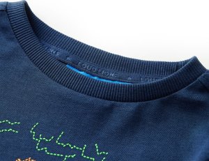 vidaXL Koszulka dziecięca z długimi rękawami, terenówka, granatowa, 116 3