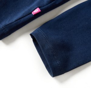 vidaXL Koszulka dziecięca z długimi rękawami, w jelonki, granatowa, 92 5