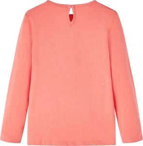 vidaXL Koszulka dziecięca z długimi rękawami, w jelonki, koralowa, 116 2