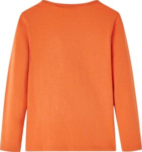vidaXL Koszulka dziecięca z długimi rękawami, wiewiórka, palony pomarańcz 128 2