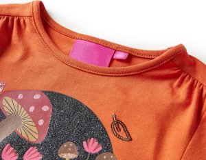 vidaXL Koszulka dziecięca z długimi rękawami, wiewiórka, palony pomarańcz 128 3