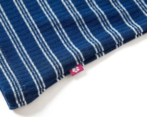 vidaXL Koszulka dziecięca z długimi rękawami, w paski, granatowa, 140 4