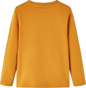 vidaXL Koszulka dziecięca z długimi rękawami, z dinozaurem, ciemna ochra, 116 2