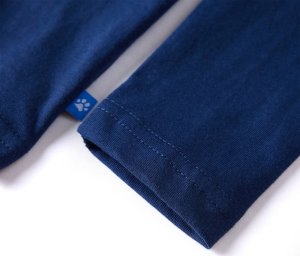 vidaXL Koszulka dziecięca z długimi rękawami, z dinozaurem, granatowa, 104 5