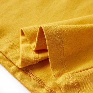 vidaXL Koszulka dziecięca z długimi rękawami, z jelonkiem, ciemna ochra, 104 6