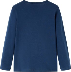 vidaXL Koszulka dziecięca z długimi rękawami, z konikiem, granatowa, 140 2
