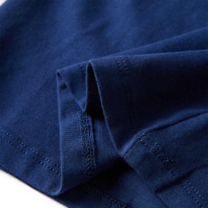 vidaXL Koszulka dziecięca z długimi rękawami, z konikiem, granatowa, 140 6